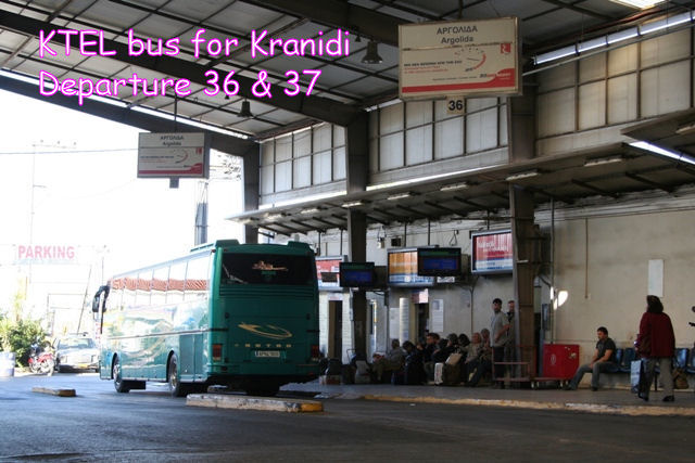 Getting there - By bus: Departure point 36 & 37 for KTEL bus to Kranidi